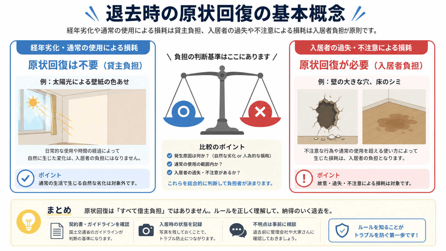 退去時の原状回復とは何か
