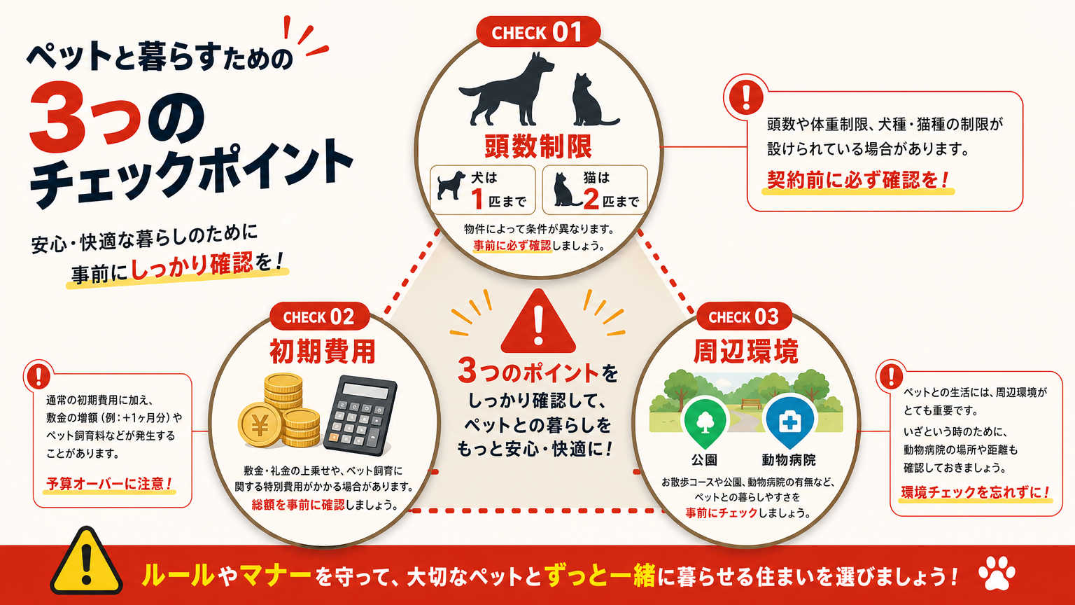 ペット可物件選びで失敗しないための注意点